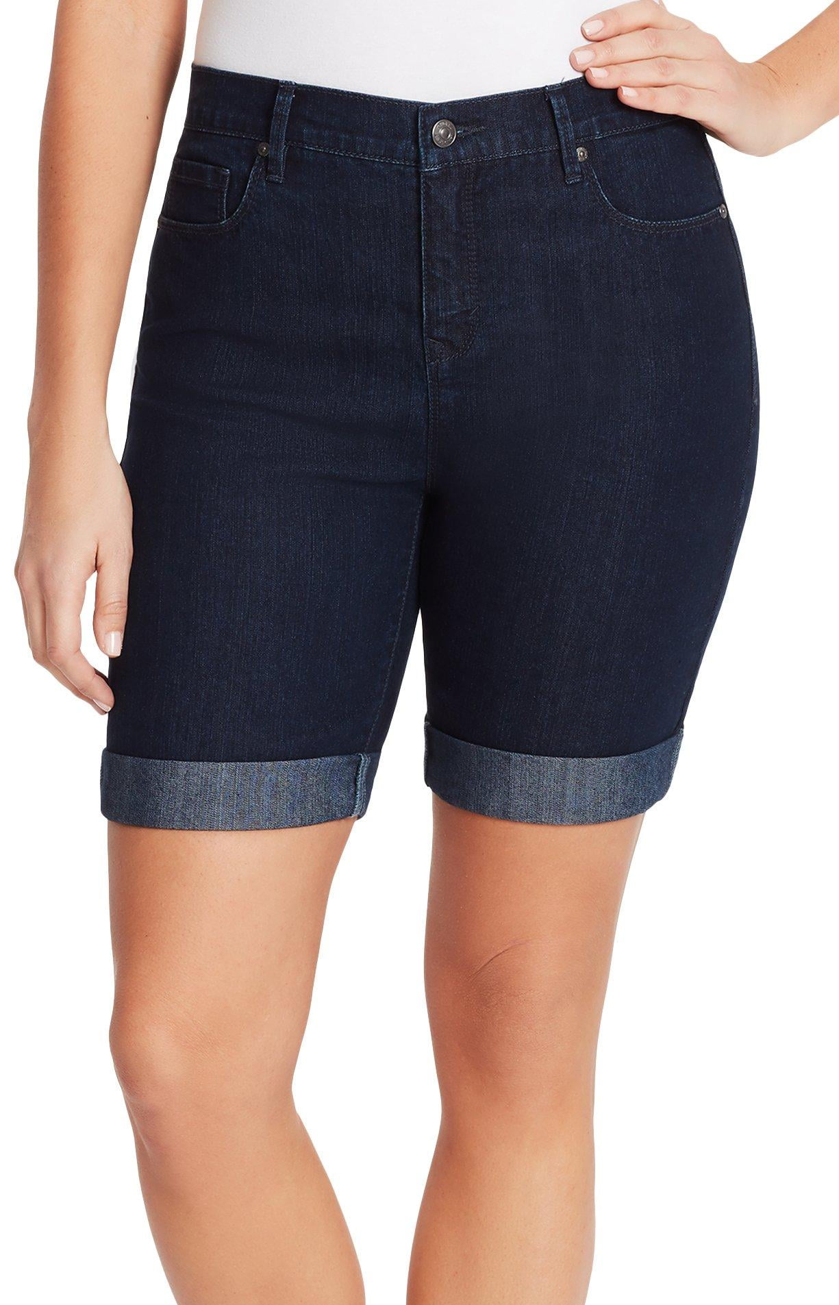 Gloria Vanderbilt Womens City Roll Cuff Denim Shorts
