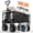 Black-Standard, variant on Qunler 560lbs Large Collapsible Folding Wagon with Oversized Tank Wheels, Heavy Duty Big Bucket Utility Garden Cart with Side Pocket for Sports, Shopping, Camping, Kids, Black