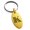 Gold, variant on Stainless Steel Letter K Initial Metro Retro Monogram Engraved Small Oval Charm Keychain Keyring