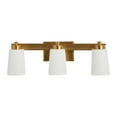 thumbnail image 5 of Robert Stevenson Lighting Robert Stevenson Lighting Sullivan Park - Frosted Glass and Metal 3-Light Vanity Light, Brushed Gold, 5 of 6