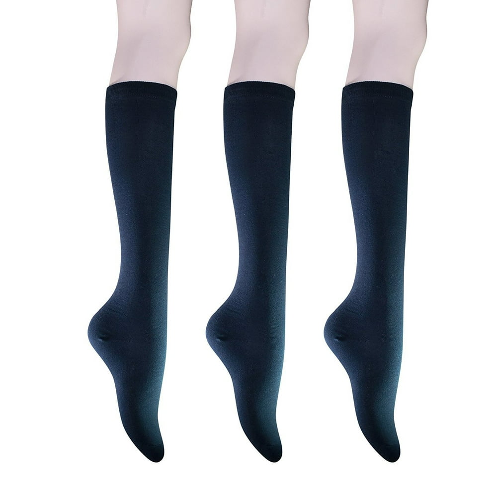 MJEWELRYGIFT Women's Cotton Knee High Socks Casual Solid & Triple