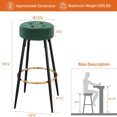 30" Farmhouse Counter Height Bar Stools MidCentury Round Velvet Bar