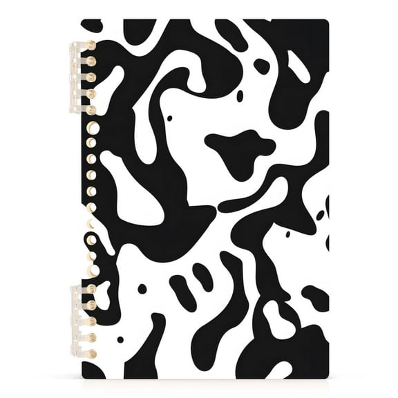 Black and White Graffiti Spiral Journal Notebook College Ruled Notebook 8.3" x 5.7" A5 Lined Thick Paper Page