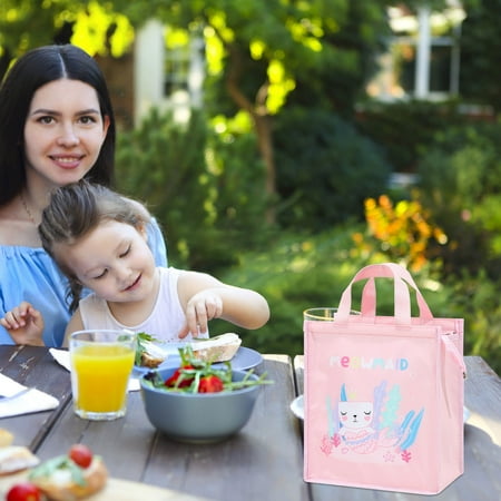 

Christmas Saving Clearance! Sruiluo Oxford Cloth Large Thermal Insulation Bento Bag Waterproof Oil Proof Aluminum Foil Student Lunch Bag Christmas Gifts for Kids Friends