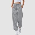 thumbnail image 2 of felwors Cinch Bottom Sweatpants for Women with Pockets Grey, XXXXL, 2 of 8