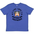 thumbnail image 3 of Inktastic Live Love Australian Shepherds Youth T-Shirt, 3 of 5