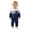 0-Blue&660, variant on Tiijoy Newborn Boys Outfits Color Block Knit Hoodie Pants Fall Clothes Set, Sizes 6-12M