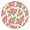 Pioneer Flower Floral-2, variant on Pioneer Flower Floral Print Pattern Round Fitted Tablecloth with Elastic Edge,Dining Table Cover Waterproof,Outdoor Round Tablecloth for Camping,Dining,Indoor and Outdoor