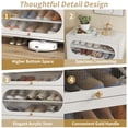 thumbnail image 2 of Foreate 8-Tier Metal Shoe Cabinet with 4 Flip-Up Tempered PC Doors - Ideal for Entryway, Hallway, Living Room - Holds 24 - 32 Pairs - Sturdy, Waterproof, Space - Saving, 2 of 6