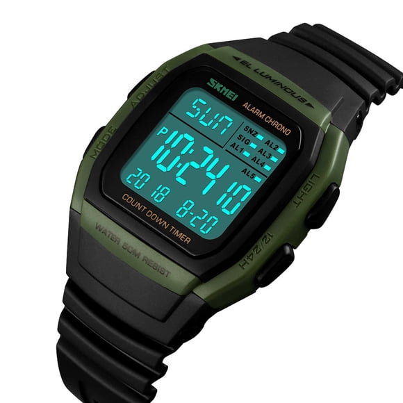 RKSTN Mens Watches Alarm Date Sport Analog Digital LED Backlight Wrist Watch Mens Watches