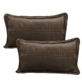 thumbnail image 4 of Home Soft Things 3 Piece Box Quilted Micromink Bedspread Set - Chocolate - King (102" x 90"), 4 of 6