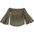 thumbnail image 1 of bar III Blusa sin mangas con brillo para mujer, Metálica, XS, 1 of 2