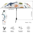 thumbnail image 3 of FORMRS Travel Umbrella Folding Auto Open Close Windproof Rain UV Protection, Dinosaur Pattern, 3 of 8