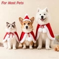 thumbnail image 5 of Luckky Pet Christmas Santa Cape & Hat Set, Red Velvet Pet Santa Cloak with White Plush Trim, Xmas Holiday Costume for Cats Small Dogs, Christmas Pet Outfit for Party Photo Props, 5 of 7