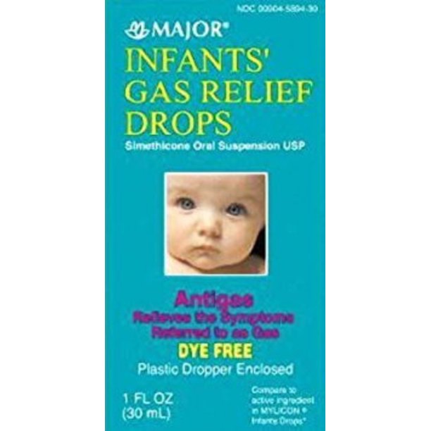 Major Infant's DyeFree Gas Relief Drops, 1 Fl. Oz.