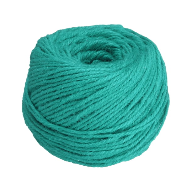 Uxcell Cuerda de Yute Natural de 100 Metros, Cuerda de Yute de 3 mm Color Jute Cuerda para Manualidades, Envoltura de Regalos, Decoración, Empaque, Jardinería, Soporte para Plantas, Azul Brillante