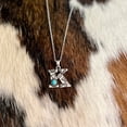 thumbnail image 1 of Retro Style Turquoise Alphabet Necklace Featuring 26 Unique Letter Charms for Fashion Accessory, 1 of 4