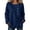 Navy, variant on Klisyaur Womens Crew Neck Shirts Side Button Up Long Sleeve Tunic Tops Casual Loose Comfy Fall Winter Blouses