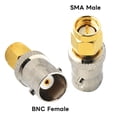 thumbnail image 4 of BNC SMA Coax Connector SMA Male to BNC Female Coaxial Connector Low Loss Coax Adapter for RF Antennas, Wireless LAN Devices, Coaxial cable Pack of 2, 4 of 5