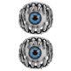 thumbnail image 1 of 2 anillos de calavera de demonio malvado con garra de dragón para hombre, estilo gótico, estilo motero, con ojos únicos para Halloween (azul), 1 of 7
