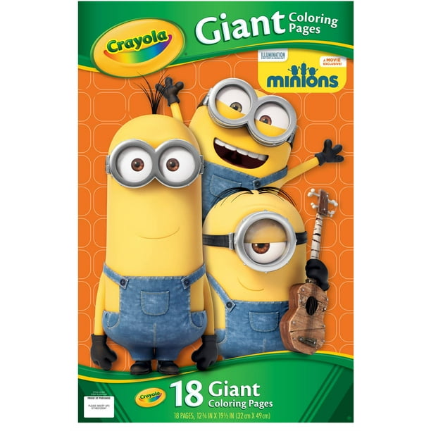 Crayola Giant Coloring Pages, Featuring Minions, 18 Pages