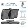 thumbnail image 4 of EBIZCITY Built in Screen Protector Case for Samsung A13 5G Holster Belt Swivel Clip Kickstand Heavy Duty Full Body Armor Shockproof Protective Cover for Galaxy A13 5G-Black, 4 of 6