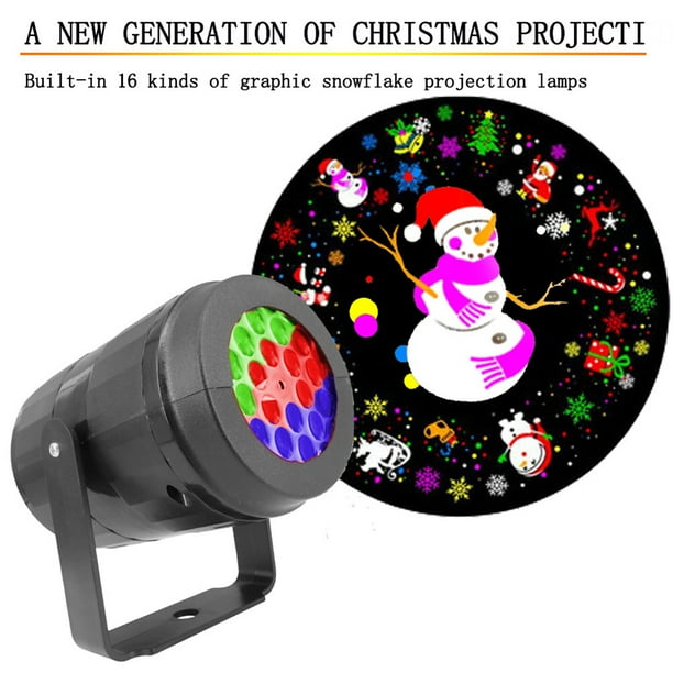 Kuymtek Proyector de luz nocturna LED Lámpara giratoria Luz de decoración navideña colorida (EE. UU.)