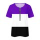 thumbnail image 4 of Blusa informal con cuello en V y manga corta con estampado de verano para mujer con estilo OAVQHLG3B Store  lin121212, 4 of 5