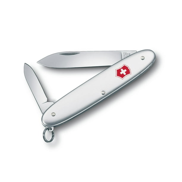 Victorinox Swiss Army Excelsior 2 Blade Silver Alox Pocket Knife 0.6901