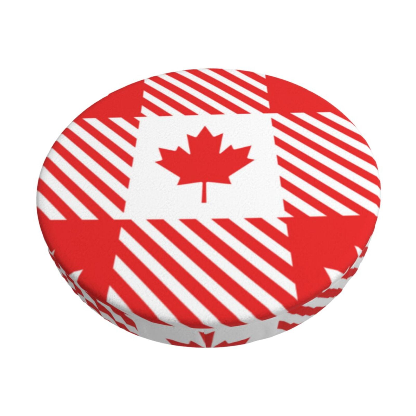 Easygdp Maple Leaves1 Print Easy To Install Bar Stool Covers&Stool Covers Round&Elastic Stool Cover, Barstool Covers,Washable&Bottom With Elastic Edge-12 inch