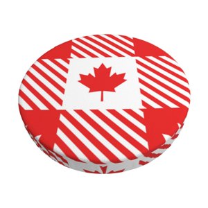Easygdp Maple Leaves1 Print Easy To Install Bar Stool Covers&Stool Covers Round&Elastic Stool Cover, Barstool Covers,Washable&Bottom With Elastic Edge-12 inch
