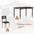 thumbnail image 2 of 5-Piece Industrial Dining Set for 4 - Spiral Leg Table & Cushioned Chairs for Kitchen/Dining Room, 2 of 7