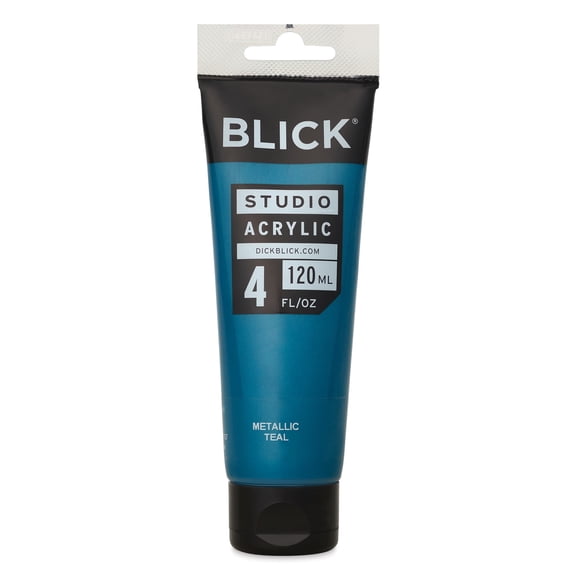 Blick Studio Acrylics – Teal (Metallic), 4 oz tube