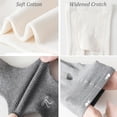 thumbnail image 4 of 2 Pack Baby Toddler Girl's Tights Cable Knit Mesh Leggings Little Girl Seamless Stockings Bows Cotton Pantyhose, S(6-12 Months), White + Light Gray, 4 of 7