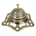 thumbnail image 6 of Large Vintage Antique Style Ornate Floral Victorian Brass Front Desk Hotel Bell, 6 of 8