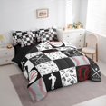 thumbnail image 3 of Manfei American Baseball Bedding Comforter Set 7 Pieces for Kids, Grey Buffalo Geometric Full Bedding Set, Sport Player Reversible Fitted Sheet Flat Sheet, Super Cozy Room Decor, 3 of 7