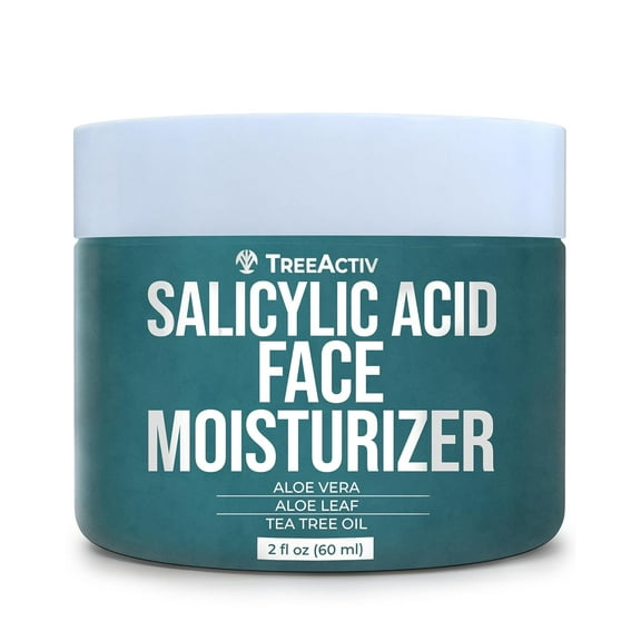 TreeActiv Salicylic Acid Face Moisturizer for Acne Prone Oily Skin, Face Cream, 2 fl oz