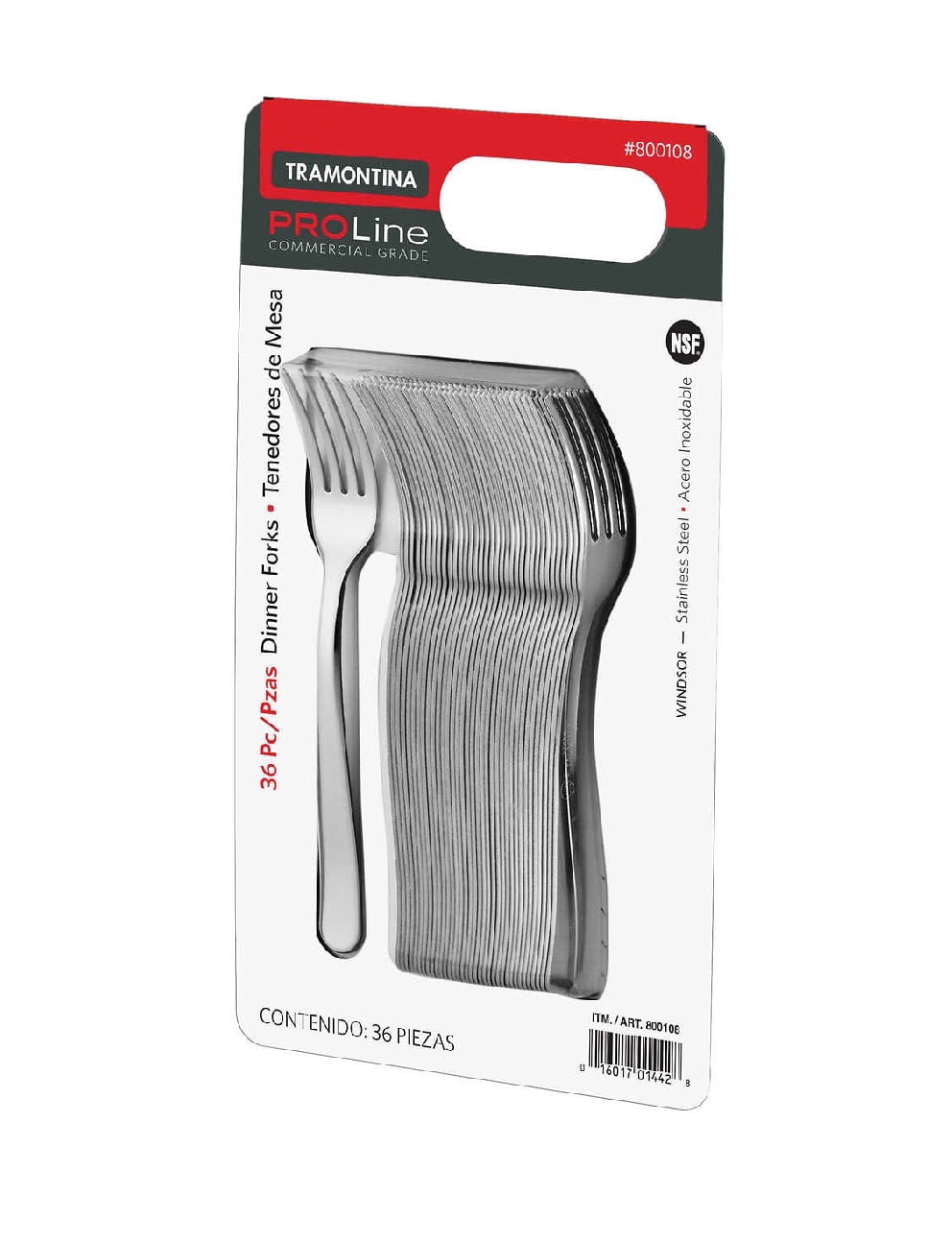 Tramontina ProLine Windsor Dinner Fork, Stainless Steel 36 ct