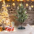 thumbnail image 4 of 15 Inch Tabletop Christmas Tree with Base Artificial Pine Tree Centerpiece for Home Office Kitchen Dining Table Holiday Party Xmas Decorations Indoor Winter Celebrations, 4 of 6