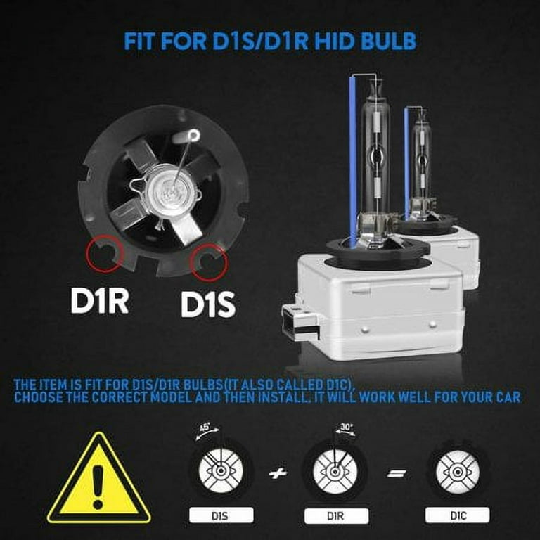 D1S D1R HID Bulbs 35W AC OEM Xenon Headlight Direct Replacement 6000K  Crystal White, Pack of 2 