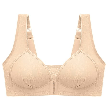 

LWZWM Wireless Bra for Women Wire Free Bra Everyday Bra Female Lingerie Push Up Bralette Beige XL