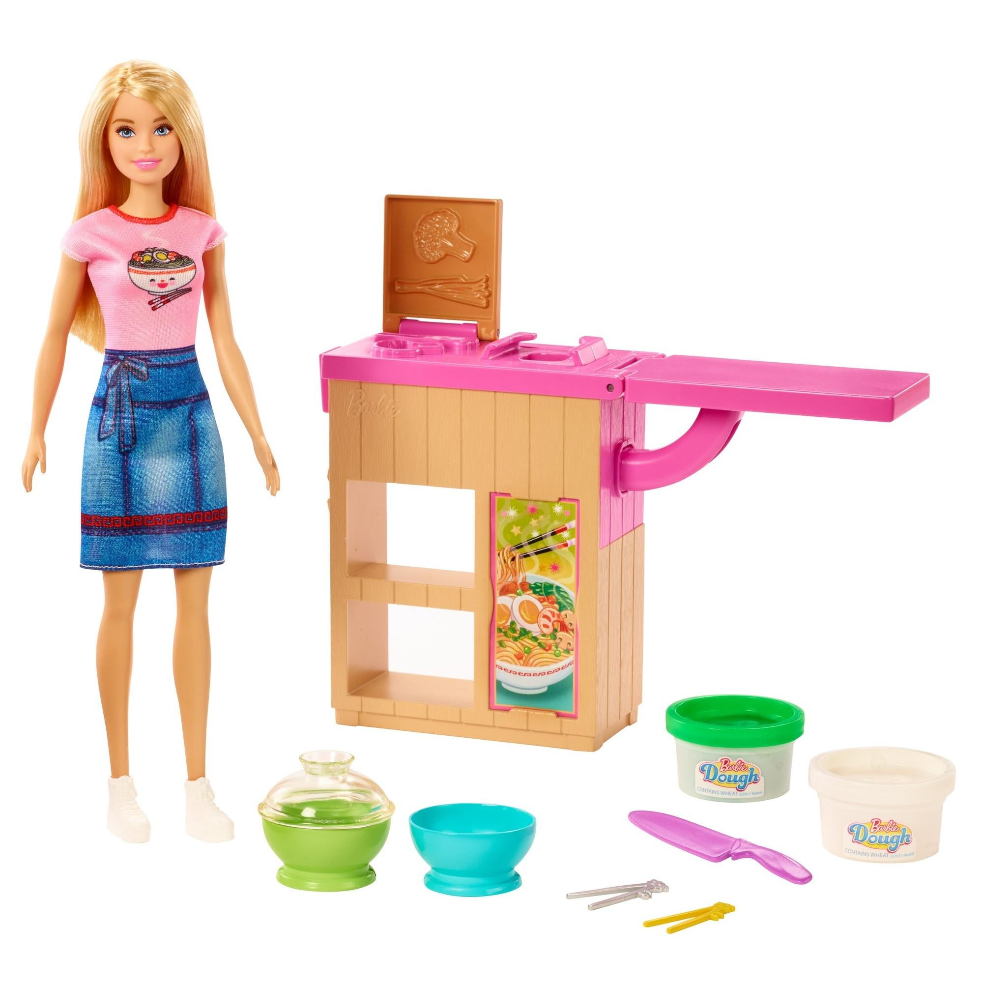 Barbie Noodle Bar Playset With Blonde 