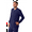 Navy, variant on Addition Scrubs for Men - Zippered Bomber Scrub Jacket - A6206 - Caribbean Blue - L