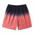 thumbnail image 4 of safuny Men's Running Shorts Sweat Gym Shorts Elastic Waist Drawstring Pants Summer Beach Gradian Color Workout Causal Zipper Pockets Hot Pink M, 4 of 5