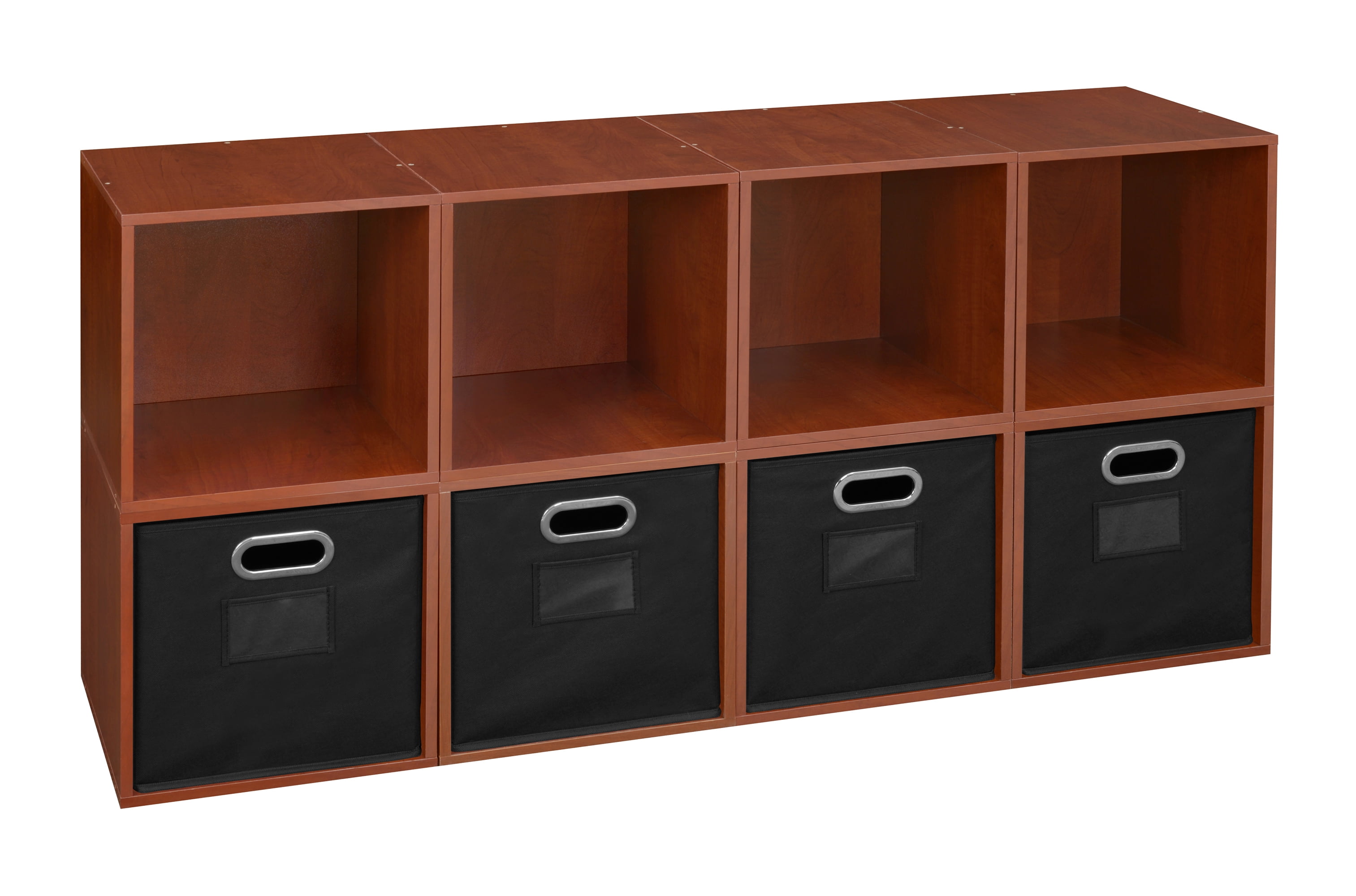 Niche Cubo Storage Set - 8 Cubes and 4 Canvas Bins- Cherry/Black ...
