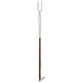 thumbnail image 2 of Rome Industries Hot Dog Fork - 33 Inch Stainless Steel, 2 Prongs, Stained Wood Handle, 2 of 2