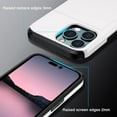 thumbnail image 5 of for iPhone 14 PRO Max Case Card Holder Slot 6.7 inch Wallet Slim Phone Cover, 1 Tempered Glass Screen Protector + 1 Camera Lens Protector, Dual Layer Shockproof Anti Scratch(White), 5 of 16