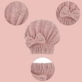 thumbnail image 3 of Gorro de toalla para el cabello de microfibra, paquete de 2 toallas para el cabello para mujer, 3 of 5