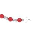 thumbnail image 3 of AeraVida Simple Chic Red Coral Beads and Sterling Silver Stretch Fit Bracelet, 3 of 4