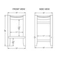 thumbnail image 5 of Alaterre Furniture Newport 6-Piece Dining Set with 36 in. H Wood Counter-Height Dining Table, Four 26 in. H Stools and Side Buffet Table, 5 of 8